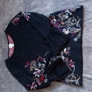 Chico's intarsia knit top with bell sleeves size 2/L